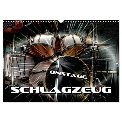 Abbildung von Schlagzeug onstage (Wandkalender 2025 DIN A3 quer), CALVENDO Monatskalender