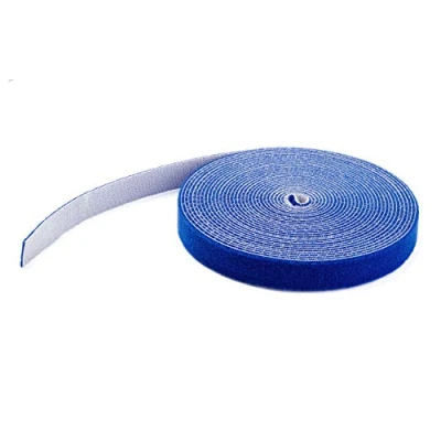 Abbildung von StarTech.com 15,2 m Klettbandrolle Wiederverwendbare Zuschneidbare Klettkabelbinder Industrielle Klettverschluss Rolle / Klettband Klettbänder für Kabelmanagement Blau (HKLP50BL)