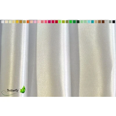 Abbildung von Creativery 1m Satinstoff 150cm (hell Silber/grau 012H) // Deko Stoff Satin Glanz Gewebe Kleidung Hochzeit Vorhang Mode