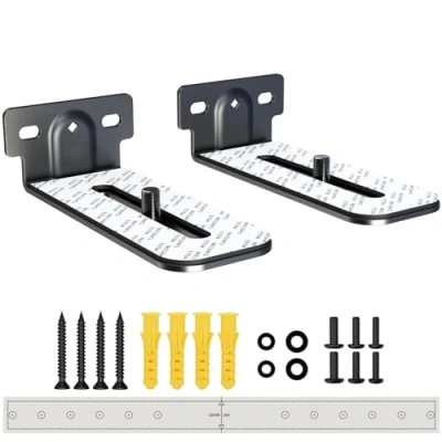 Abbildung von Agandax Soundbar Halterung, Universale Wandhalterung,Lautsprecher Wandhalterung for JBL, LG, Sony, Sonos, Samsung Halterung am tv