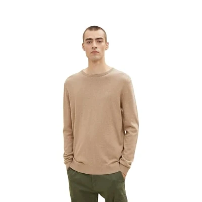 Abbildung von TOM Tailor Strickpullover, Herren, Größe: Small, Braun