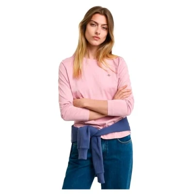 Abbildung von GANT REG Shield Langarmshirt, Damen, Größe: Small, Dusty pink