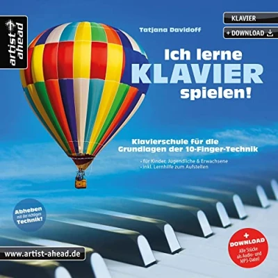 Abbildung von Ich lerne Klavier spielen! Klavierschule für die Grundlagen der 10 Finger Technik, Kinder &amp; Erwachsene (inkl. Download). Lehrbuch Piano. Klaviernoten. Anfänger.