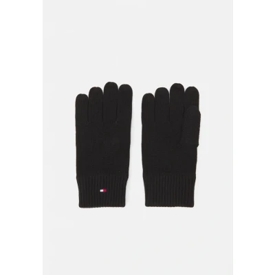 Abbildung von Tommy Hilfiger Essentials FLAG Gloves Unisex Fingerhandschuh, Größe: One Size, Black