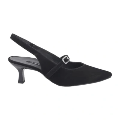 Abbildung von Paul Green Peeptoes &amp; Slingpumps 6078 005, Rauleder, Schwarz, Damen EU 4/37
