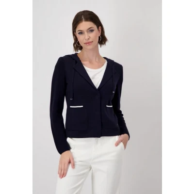 Abbildung von Monari Strickjacke Jacke Strickblazer Mit Reverskragen