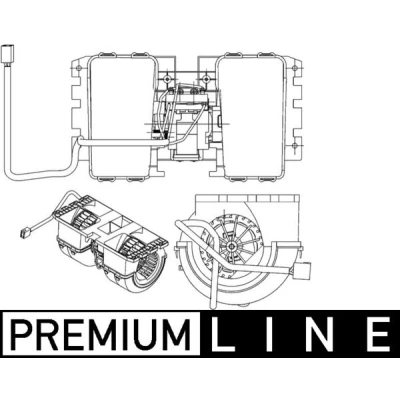 Abbildung von MAHLE ORIGINAL AB 144 000P Innenraumgebläse für Linkslenker mit integriertem Regler