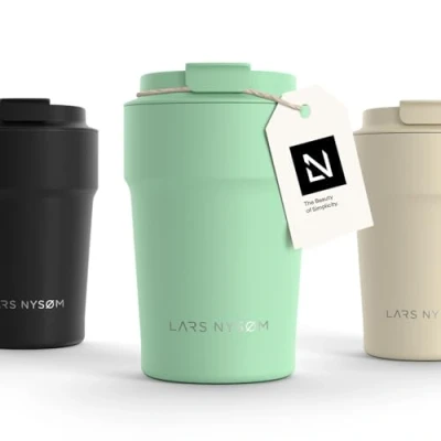 Abbildung von LARS NYSØM Thermobecher Bevægelse, Edelstahl, Auslaufsicherer Travel Mug für Kaffee und Tee unterwegs 380ml 500ml