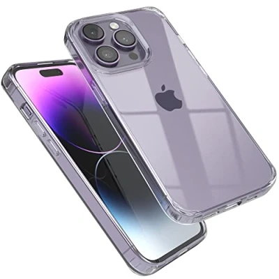 Abbildung von EAZY CASE Premium Crystal TPU Hülle kompatibel mit iPhone 14 Pro Silikon Kameraschutz, Slimcover, Handyhülle, Silikonhülle, Backcover, Durchsichtig, Transparent