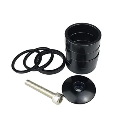 Abbildung von PLATT Fahrrad Ahead Vorbau Spacer 1/8&quot; Aluminium MTB Rennrad Distanzscheiben Headset mit Kappe 2/3/5 /10mm(8 Stücke)
