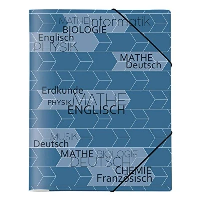 Abbildung von VELOFLEX 4442828 Sammelmappe School, DIN A4, aus PP Folie, mit Gummizugverschluss, 1 Stück