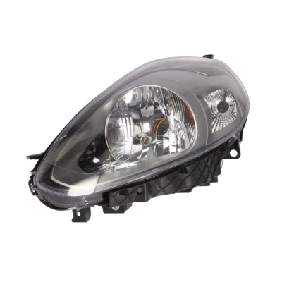 Abbildung von ALKAR 2775349 Scheinwerfer links W5W, H4, W21W mit Tagfahrlicht Elektromotor Gehäuse schwarzem Innenteil FIAT: Punto III Schrägheck