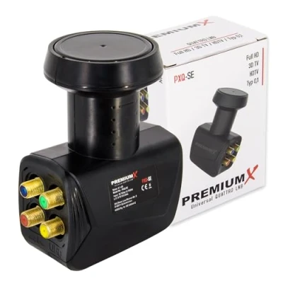 Abbildung von PremiumX Quattro LNB PXQ SE SAT für Multischalter Betrieb Satelliten Mehrteilnehmer Empfangskopf DVB S2 HDTV 4K 8K