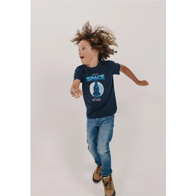 Abbildung von Zigzag Tshirt print für Kinder, Größe: 110, Blauw