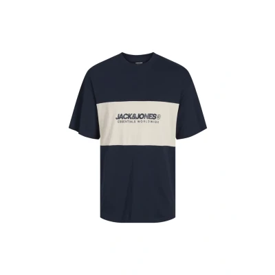 Abbildung von JACK &amp; JONES Herren Jjelegacy Blocking Tee O Neck Noos T Shirt, Navy Blazer,L
