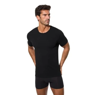 Abbildung von Abanderado Herren Manga Corta Cuello Redondo Regulactive T Shirt mit kurzen Ärmeln, Schwarz, M