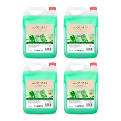Abbildung von Intercabo Packung mit 4 Kanistern à 5l Duschgel im Sparformat Natürliches aus Aloe Vera Intensive Pflege und Feuchtigkeit