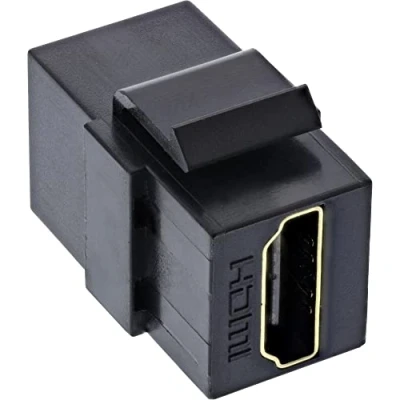 Abbildung von InLine 76202M HDMI Keystone Snap In Einsatz 4K/60Hz, A Buchse/Buchse, schwarz