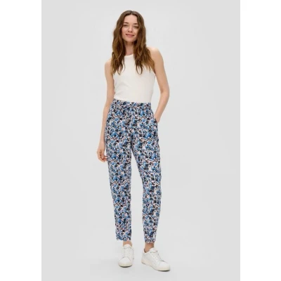 Abbildung von s.Oliver Schlupf MIT Tapered LEG Stoffhose, Damen, Größe: 40, Navy