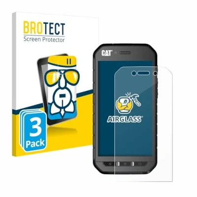 Abbildung von BROTECT Schutzglas für Caterpillar Cat S41 (3 Stück) Schutzfolie Panzer Folie Glas [Extrem Kratzfest 9H, Anti Fingerprint, Ultra Transparent]