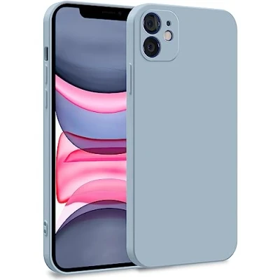 Abbildung von MyGadget Hülle kompatibel mit iPhone 11 Zweilagige Handyhülle Kameraschutz Cover Innenfutter &amp; Silikon außen Hell Blau