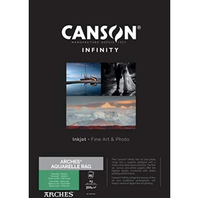 Abbildung von Canson Infinity Arches Aquarelle 100% fein 310g Box A3 25H Naturweiß