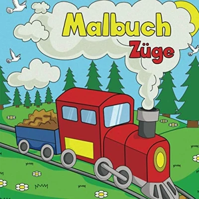 Abbildung von Malbuch: 50 tolle Züge zum Ausmalen für Kinder ab 4 Jahren.