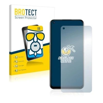 Abbildung von BROTECT Entspiegelungs Schutzglas für realme 8i Schutz Folie Panzerfolie Glas Matt [Extrem Kratzfest 9H, Anti Reflex, Fingerprint]