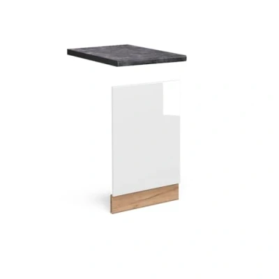 Abbildung von Vicco Frontblende Fame Line, Weiß Hochglanz/Goldkraft Eiche, 45 cm, AP Anthrazit