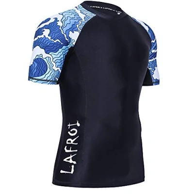 Abbildung von LAFROI Herren Kurzarm UPF 50+ Kompressionsshirt Rash Guard CLY02D (Surge,XXXL)