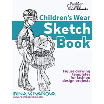 Abbildung von Children’s Wear Sketchbook: Figure drawing templates for fashion design projects (Fashion Croquis Sketch Books)