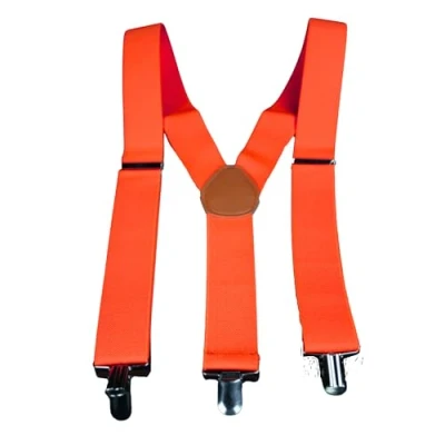 Abbildung von UV Floor 8717662462054 Hosenträger Verstellbar Premium Qualität Neonfarbenes Zubehör Party Kostüm, Neonorange, 2 x 34.5 11 cm
