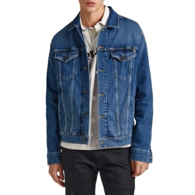 Abbildung von Pepe Jeans Pinners Jeansjacke, Herren, Größe: XS, Blue
