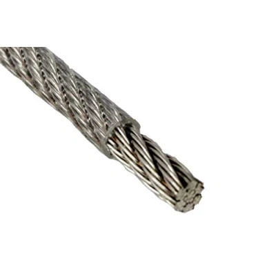 Abbildung von Drahtseil 3 / 4mm 25 Meter Geländerseil 3/4mm Edelstahl 7X7 ummantelt PVC klar EN 1.4401 mittelweich A4 NIRO, Nirosta