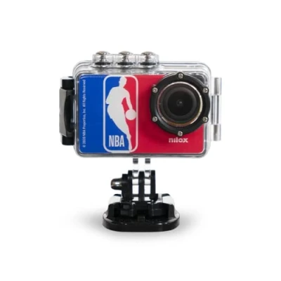 Abbildung von Nilox, NBA Action Cam WiFi Kamera mit Auflösung 4K/30fps Electronic Image Stabilization, 2 Zoll LCD rotierender Bildschirm, 64GB Speicher, 170 Blickwinkel, wasserdichter Hülle bis zu 30 m,