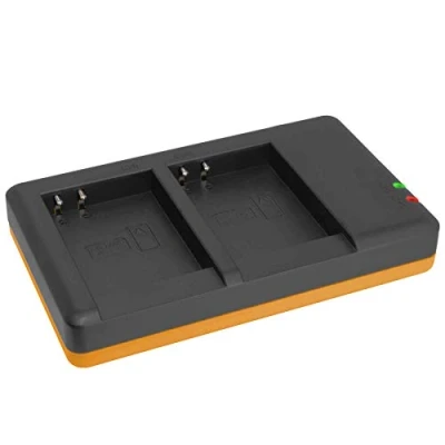 Abbildung von Dual Ladegerät (Netz, USB) für EN EL23 / Nikon Coolpix B700, P600, P610, P900, S810c inkl. 2A Netzteil (2 Akkus gleichzeitig ladbar)