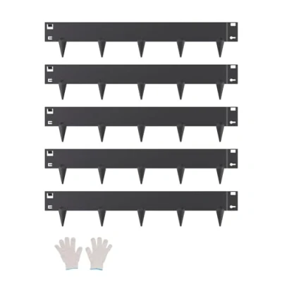Abbildung von VEVOR Rasenkante 5er Set Beeteinfassung Beetumrandung Metall 990x181x1,5mm