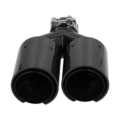 Abbildung von Exhaust Dual Tips 2.24 60 Mm Auto Endrohr,Carbon Car Auspuff Endrohr M Performance Universal 63 93Mm