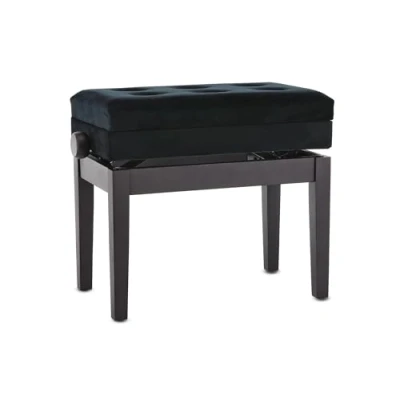 Abbildung von GEWA Pianobank Deluxe Compartment (Massivholz, Bruchlast von 2 Tonnen, Sitzfläche 52x30 cm, präzise Scherenmechanik, Höhe 48 bis 57 cm), rosenholz matt