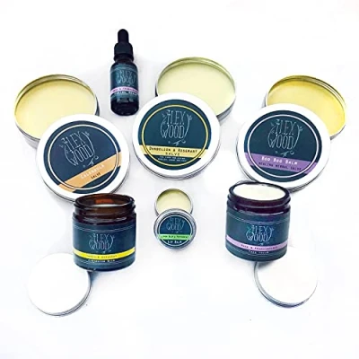 Abbildung von The Ilex Wood Ultimate Plus 100% natürliche Schönheits Hautpflege Geschenkbox. Hautreizungen, Kratzer, Bisse, Stiche, Ausschläge, Juckreiz, trockene Haut, Ekzeme, rissige Hände