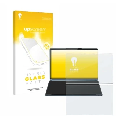 Abbildung von upscreen Entspiegelungs Schutzglas für Lenovo Yoga Book 9i Gen 9 Schutzfolie Matt, Glas Folie [mattierend, 9H Panzerschutz, Anti Fingerprint]