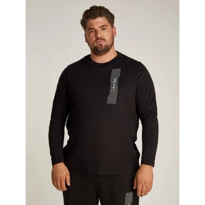 Abbildung von Calvin Klein Horizontal LOGO Langarmshirt, Herren, Größe: 3XL, Black