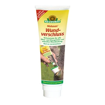 Abbildung von Neudorff Baum Wundverschluss Malusan Pinseltube 275 ml, Effektive Wundheilung an Obst und Ziergehölzen, Schützt vor Keimen Pilzen, gebrauchsfertig, in praktischer