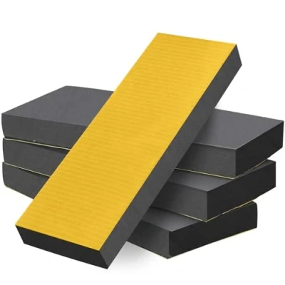 Abbildung von PUWOWYE 4 Garagen Wandschutz 30 x 10 3 cm, Selbstklebender Kantenschutz Schaumstoff, Autotür Schutz Garagenwand, Türkantenschutz für Autotüren, und Carport, Schwarz