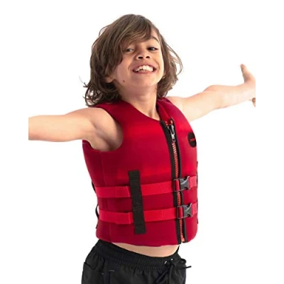 Abbildung von NEOPREN Red Kinder Schwimmweste 50N Jetski Boot Wasserski Funtube Schwimmen