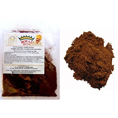 Abbildung von Vanilleschoten gemahlen Vanillepulver 50 g / 100% reines gemahlenes