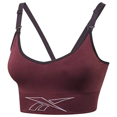 Abbildung von Reebok Damen S Maternity Bra Sport BH, granatrot, XXS