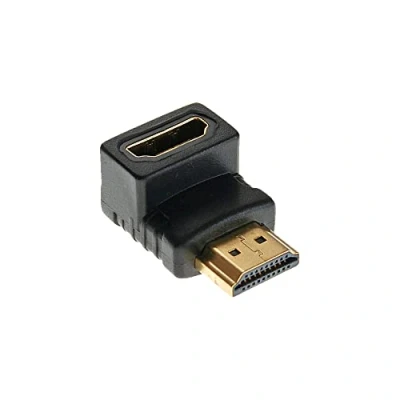 Abbildung von InLine 17600H HDMI Adapter, Stecker / Buchse, gewinkelt unten, vergoldete Kontakte, 4K2K kompatibel