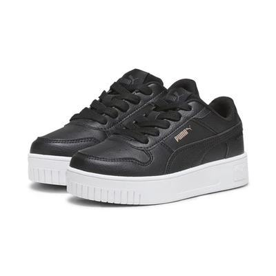 Abbildung von Puma Carina Street Sneakers Kinder Schuhe Black/Black/Rose Gold Größe: 34.5