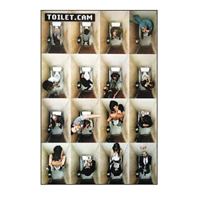 Abbildung von Close Up Toilet.Cam Poster (61cm x 91,5cm) + Original tesa Powerstrips® (1 Pack/20 STK.)